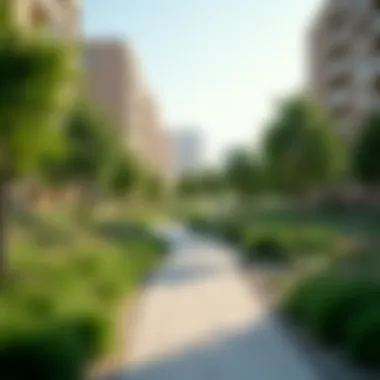 Green spaces surrounding Emaar Parkside promoting sustainable living