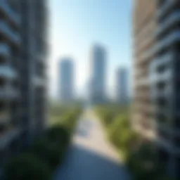 Stunning view of Damac Executive Heights from afar