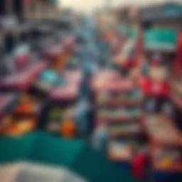 Aerial view of Deira Souq showcasing its bustling market atmosphere