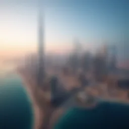 A panoramic view of Dubai's skyline showcasing luxury skyscrapers