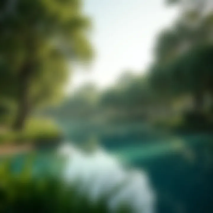 A tranquil lake surrounded by trees in the heart of the park