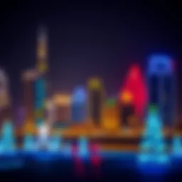 UAE skyline with festive decorations for government holidays