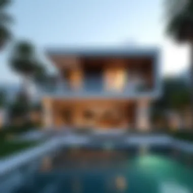 Contemporary luxury villa with modern design elements